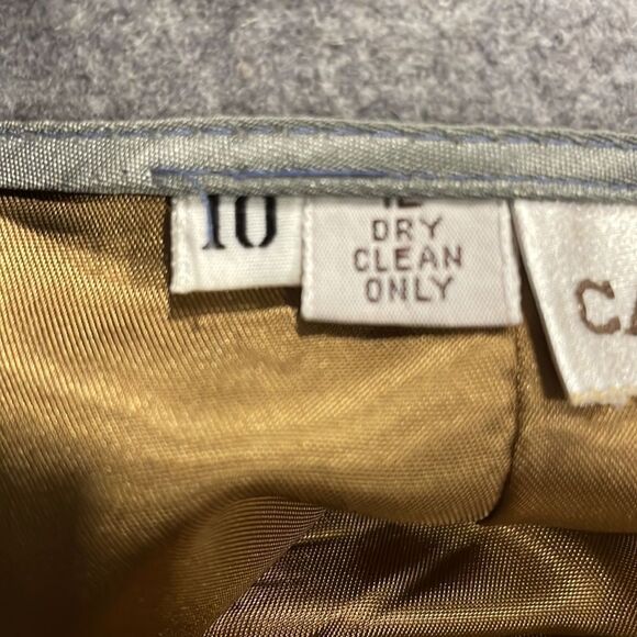 Vintage Pure Camel Hair High Waisted Midi Skirt Women's Sz 10 Gray - Picture 8 of 8